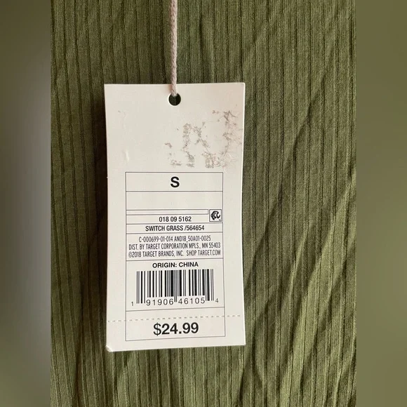 A New Day Women Green Soft Mid Dress Size Small - Picture 5 of 9